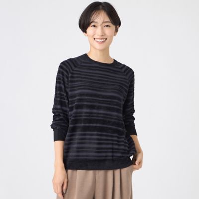 ＜EVEX by KRIZIA (Women)＞【カタログ掲載】【ウォッシャブル】モールボーダーニットプルオーバー（Ｕ５Ｎ２１６８６＿＿）