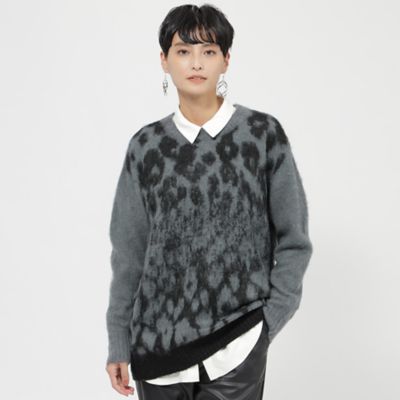 ＜EVEX by KRIZIA (Women)＞へアリーレオパードジャカードプルオーバーニット（Ｕ５Ｎ４０２６４＿＿）