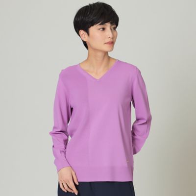 ＜EVEX by KRIZIA (Women)＞【ウォッシャブル】レーヨンナイロンストレッチＶネックカラーニット（Ｕ５Ｎ５２１１８＿＿）