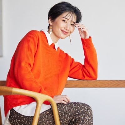 ＜EVEX by KRIZIA (Women)＞２３ＡＷ＊Ｗｉｎｇｓ掲載＊ウールカシミヤプルオーバーニット（Ｕ５Ｎ６０２６０＿＿）