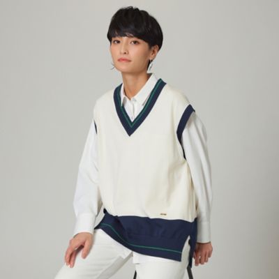 ＜EVEX by KRIZIA (Women)＞【ウォッシャブル】バイカラーニットジレ（Ｕ５Ｎ７０１０５＿＿）