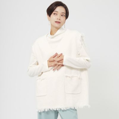 ＜EVEX by KRIZIA (Women)＞【ウォッシャブル】ツィードニットジレ（Ｕ５Ｎ９４２４０＿＿）