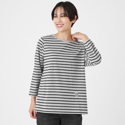 ウォッシャブル】タイガーパッチボーダーカットソー