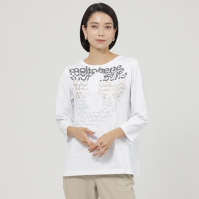 EVEX by KRIZIA (Women)/エヴェックス　バイ　クリツィア 【接触冷感】【ウォッシャブル】グラデーションロゴプリントプルオーバーカットソー（Ｕ５Ｐ０４３１２＿＿）