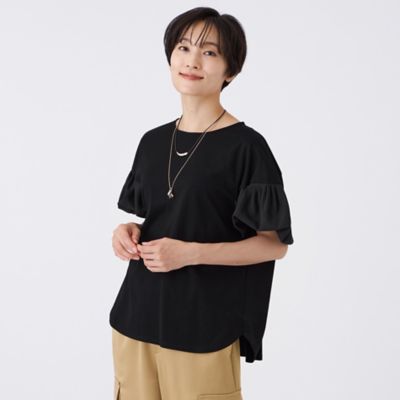 EVEX by KRIZIA (Women)/エヴェックス バイ クリツィア スパンローンコンビカットソー(U5P04601__) クロ09L トップス【三越伊勢丹/公式】