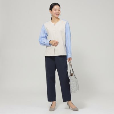【ウォッシャブル】ラメストライプジャージ―コンビプルオーバー（Ｕ５Ｐ０６５２７＿＿）