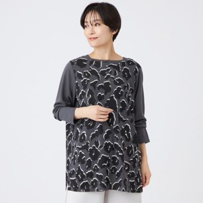 ＜EVEX by KRIZIA (Women)＞【ウォッシャブル】ジオメトリックパンサーチュニックカットソー（Ｕ５Ｐ０８６３６＿＿）