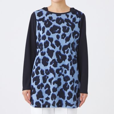 EVEX by KRIZIA 抽象模様 五分袖チュニック EVEX by KRIZIA 抽象模様 五分袖チュニック