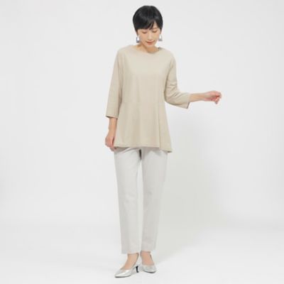 【接触冷感】【ＵＶ対策】【ウォッシャブル】ハイゲージメリルチュニックカットソー（Ｕ５Ｐ１４５３９＿＿）
