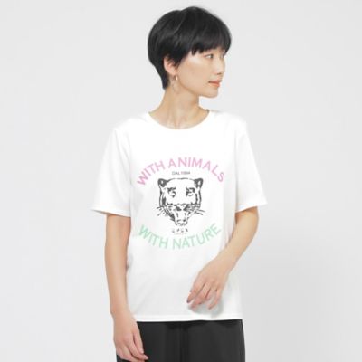＜EVEX by KRIZIA (Women)＞【カタログ掲載品】【ウォッシャブル】アニマルロゴプリントカットソー（Ｕ５Ｐ１８５４９＿＿）