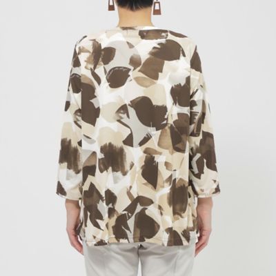 【接触冷感】【ＵＶ対策】【ウォッシャブル】ペイントドットプルオーバーカットソー（Ｕ５Ｐ１９５５２＿＿）