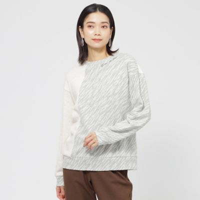 ＜EVEX by KRIZIA (Women)＞【ウォッシャブル】ゼブラジャカードコンビプルオーバーカットソー（Ｕ５Ｐ２２４９２＿＿）