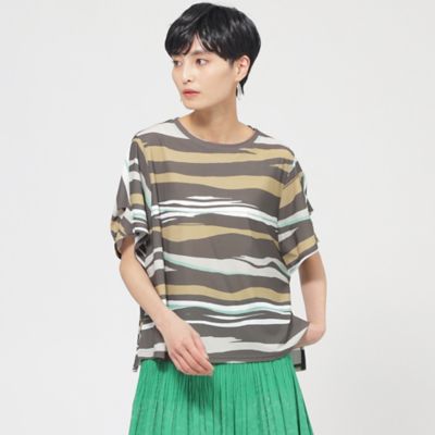 【カタログ掲載品】【接触冷感】【ＵＶ対策】【ウォッシャブル】コンチェロアニマルボーダーカットソー（Ｕ５Ｐ２２５５８＿＿）