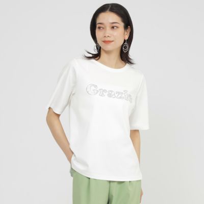 ＜EVEX by KRIZIA (Women)＞【カタログ掲載品】【接触冷感】【ウォッシャブル】超冷感コットンスムースホットフィットロゴＴシャツ（Ｕ５Ｐ２５５７１＿＿）
