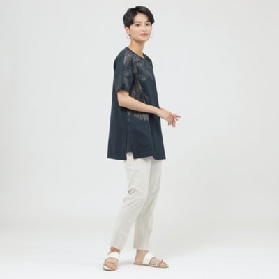 【接触冷感】【ウォッシャブル】パームツリープリントプルオーバーカットソー（Ｕ５Ｐ２６３９２＿＿）