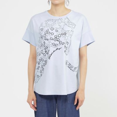 【ＳＡＮＹＯ　Ｓｔｙｌｅ　ＥＤＩＴＩＯＮ掲載】【接触冷感】【ウォッシャブル】パンサーエンブロイダリープルオーバーカットソー（Ｕ５Ｐ２９５８４