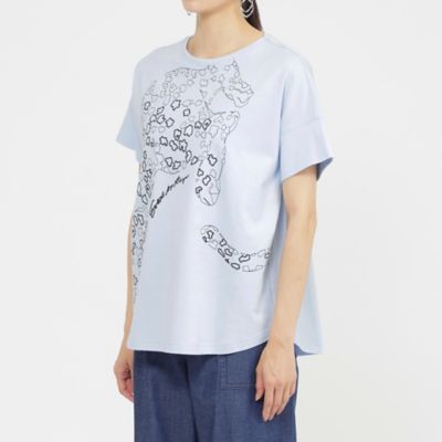 【ＳＡＮＹＯ　Ｓｔｙｌｅ　ＥＤＩＴＩＯＮ掲載】【接触冷感】【ウォッシャブル】パンサーエンブロイダリープルオーバーカットソー（Ｕ５Ｐ２９５８４