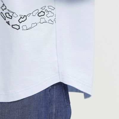 【ＳＡＮＹＯ　Ｓｔｙｌｅ　ＥＤＩＴＩＯＮ掲載】【接触冷感】【ウォッシャブル】パンサーエンブロイダリープルオーバーカットソー（Ｕ５Ｐ２９５８４