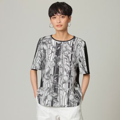 ＜EVEX by KRIZIA (Women)＞【ウォッシャブル】【接触冷感】ストライプリモーネプリントカットソー（Ｕ５Ｐ３１１４６＿＿）