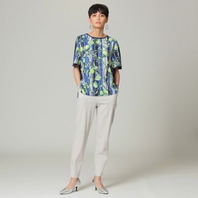 【ウォッシャブル】【接触冷感】ストライプリモーネプリントカットソー（Ｕ５Ｐ３１１４６＿＿）