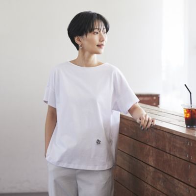 ＜EVEX by KRIZIA (Women)＞◆◆＊Ｗｉｎｇｓ掲載＊【ウォッシャブル】タイガーパッチＴシャツ（Ｕ５Ｐ３３１５７＿＿）