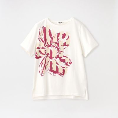 【ウォッシャブル】【消臭抗菌】トロピカルフラワーカットソー（Ｕ５Ｐ３６３６０＿＿）