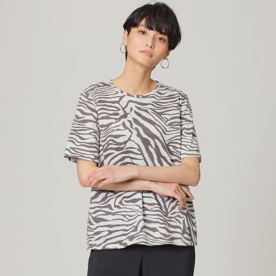 ＜EVEX by KRIZIA (Women)＞【ウォッシャブル】エスニックタイガープリントＴシャツ（Ｕ５Ｐ３７１７６＿＿）