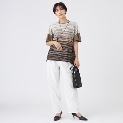 【接触冷感】【ウォッシャブル】グラデーションゼブラカットソー（Ｕ５Ｐ３９６１６＿＿）