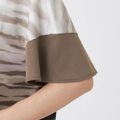 【接触冷感】【ウォッシャブル】グラデーションゼブラカットソー（Ｕ５Ｐ３９６１６＿＿）