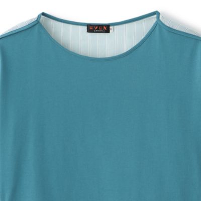 【マシンウォッシャブル】ストライプジャカードコンビカットソー（Ｕ５Ｐ４０６１９＿＿）