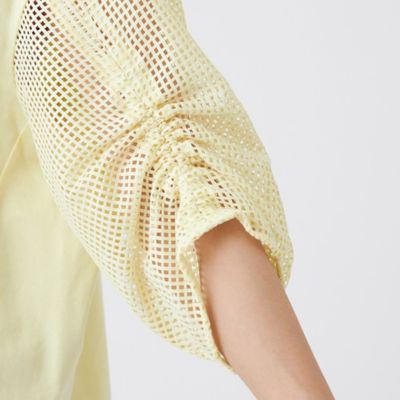 【ウォッシャブル】メッシュコンビカットソー（Ｕ５Ｐ４３６２２＿＿）
