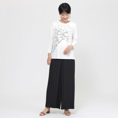 【ＷＥＢ・一部店舗限定】【接触冷感】【ウォシャブル】パンサーエンブロイダリー七分袖カットソー（Ｕ５Ｐ４７５８４＿＿）
