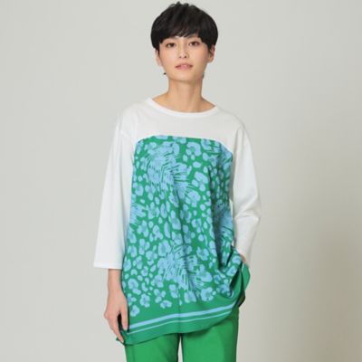 ＜EVEX by KRIZIA (Women)＞【ウォッシャブル】パンサースカーフコンビカットソー（Ｕ５Ｐ５２１３５＿＿）