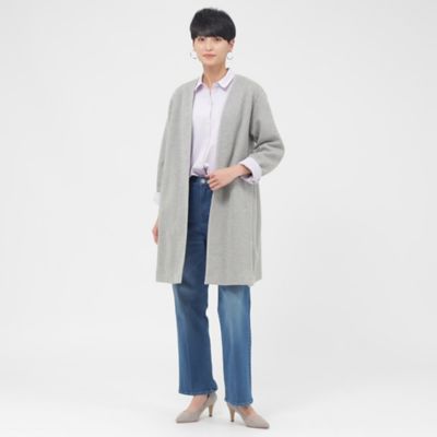 極美品♦︎ BABYLONE ノーカラージャケット　38キャメルカーディガン日本製 quaranciel:〈手洗い可能〉ノーカラー ポケット ニット