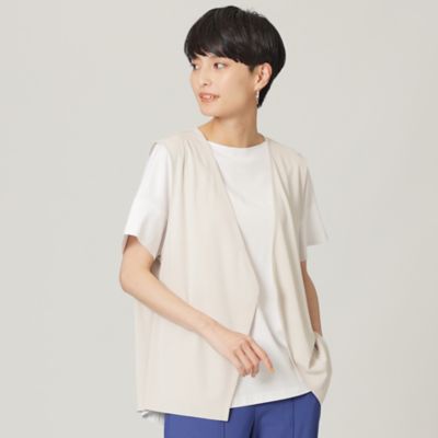＜EVEX by KRIZIA (Women)＞【ウォッシャブル】ハイツイストスムースショートジレ（Ｕ５Ｐ９４１８４＿＿）