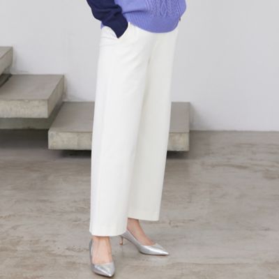 ＜EVEX by KRIZIA (Women)＞２３ＡＷ＊Ｗｉｎｇｓ掲載＊【ウォッシャブル】【吸湿発熱】【保温性】デュアルウォームポンチワイドストレートパンツ（Ｕ５Ｒ２５２５０＿＿）