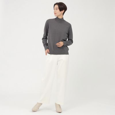 【吸湿発熱】【保温性】【ウォッシャブル】デュアルウォームワイドストレートパンツ（Ｕ５Ｒ２５４３８＿＿）