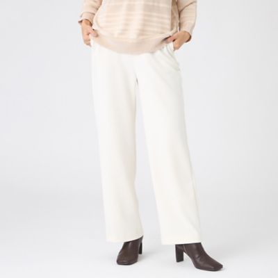 ＜EVEX by KRIZIA (Women)＞【マシンウォッシャブル】バックスエードダンボールニットストレートパンツ（Ｕ５Ｒ２５６７８＿＿）