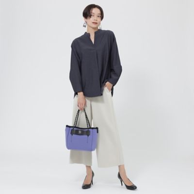 【ウォッシャブル】ダンボールニットワイドクロップドパンツ（Ｕ５Ｒ３６２０８＿＿）