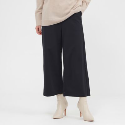 【ウォッシャブル】裏起毛ハイテンションワイドクロップトパンツ（Ｕ５Ｒ３８２７２＿＿）