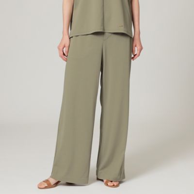 ＜EVEX by KRIZIA (Women)＞＊Ｗｉｎｇｓ掲載＊【接触冷感】【ＵＶ対策】【ウォッシャブル】クール＆ドライジャージワイドパンツ（Ｕ５Ｒ５６１７２＿＿）