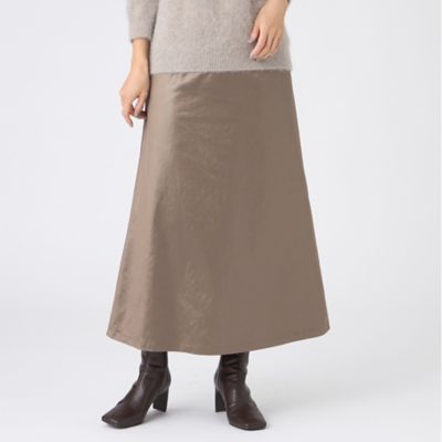 ＜EVEX by KRIZIA (Women)＞【カタログ掲載】【マシンウォッシャブル】レザーライクサテンストレッチスカート（Ｕ５Ｓ０４６７７＿＿）