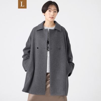 ＜EVEX BY KRIZIA L (Women/大きいサイズ)＞【Ｌ】【ＳＡＮＹＯ　Ｓｔｙｌｅ　ＥＤＩＴＩＯＮ掲載】ウールスーパービーバーステンカラーコート（Ｕ７Ｂ０２６６９＿＿）