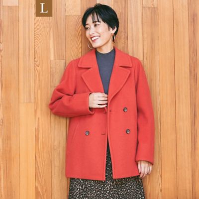 CUNE キューン Pコート うさぎ ブラック ウール 裏地総柄