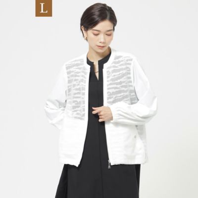 ＜EVEX BY KRIZIA L (Women/大きいサイズ)＞【Ｌ】【接触冷感】【ウォッシャブル】ハイゲージメリルハイテンションブルゾン（Ｕ７Ｅ０２３３７＿＿）
