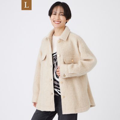 ＜EVEX BY KRIZIA L (Women/大きいサイズ)＞【Ｌ】【カタログ掲載】ラメスライバーシャツジャケット（Ｕ７Ｅ０４６６６＿＿）