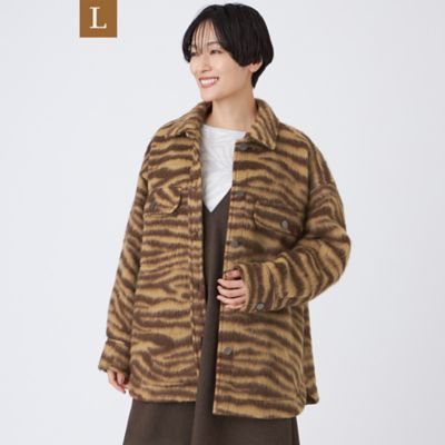 ＜EVEX BY KRIZIA L (Women/大きいサイズ)＞【Ｌ】タイガースライバーシャツジャケット（Ｕ７Ｅ０４６６７＿＿）