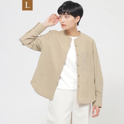 【Ｌ】【防しわ】【ＵＶ対策】【ウォッシャブル】テックスブリッドシャツジャケット（Ｕ７Ｅ０５５５３＿＿）
