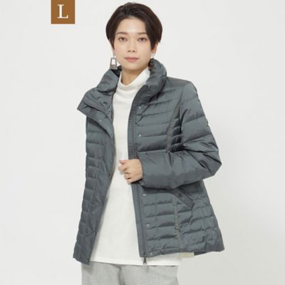 ＜EVEX BY KRIZIA L (Women/大きいサイズ)＞【Ｌ】【ウォッシャブル】シャンブレーグリーンダウンジャケット（Ｕ７Ｅ５９２７０＿＿）