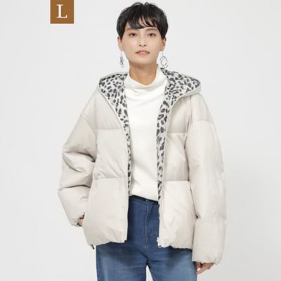 ＜EVEX BY KRIZIA L (Women/大きいサイズ)＞２３ＡＷ＊Ｗｉｎｇｓ掲載＊【Ｌ】【ウォッシャブル】リバーシブルショートダウンブルゾン（Ｕ７Ｅ７０２７１＿＿）